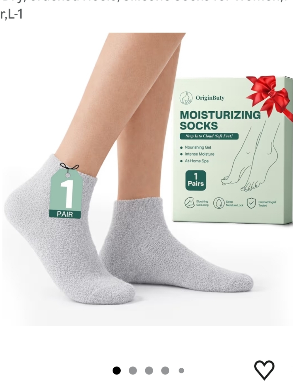 Moisturizing Socks for Women — Light Gray